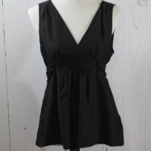 J.Crew Polka-dot brown tie back blouse